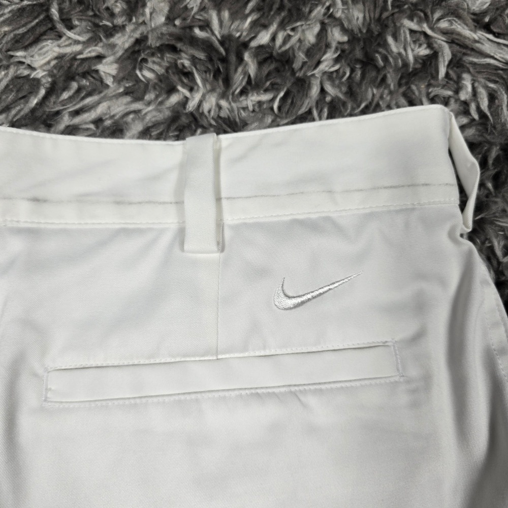 Nike Golf Mens White Dri-FIT Flat Front Shorts Size 32 330239-100 Stretch - Picture 7 of 11